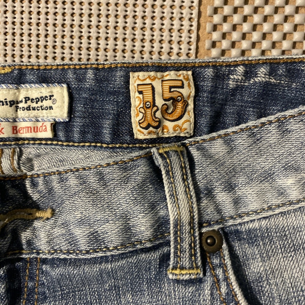 Chip and Pepper Production C7P‎ Glenbrook Bermuda  Faded Denim Shorts Sz 15 - Picture 5 of 7